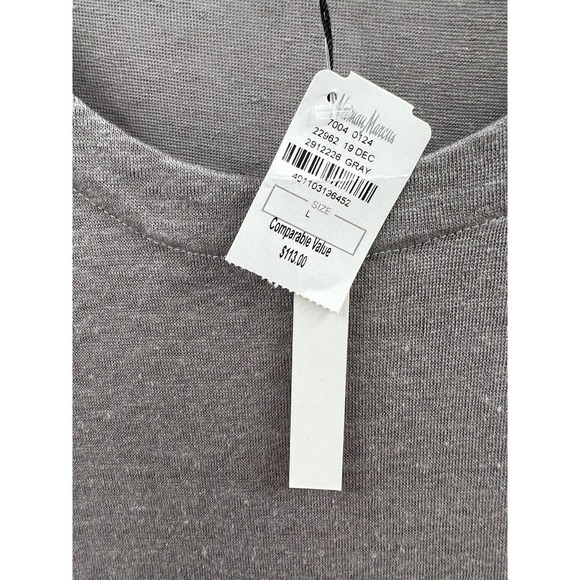 CAARA Women’s Sleeveless Lace Shoulder Cotton Sheath Gray Size Large NWT​ - Picture 5 of 8